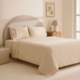 Karaca Home Avellina Brodeli Çift Kişilik Nevresim Takımı Bej - 200 x 220 cm