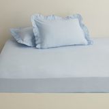 Karaca Home Basic %100 Pamuk Çift Kişilik Düz Çarşaf Mavi - 240 x 260
