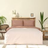Karaca Home Basic Çift Taraflı Bej Kahve Çift Kişilik Nevresim Takımı