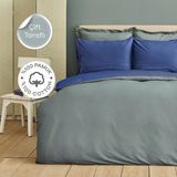 Karaca Home Basic Lacivert Petrol Pamuk Çift Taraflı Çift Kişilik 240x260 cm Nevresim Takımı