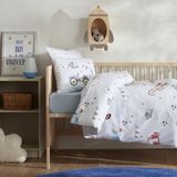 Karaca Home Bebek Retro Car Nevresim Takımı - Mavi - 100 x 150 cm