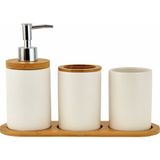 Karaca Home Beyaz Nature Dolomite 3'lü Banyo Seti