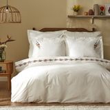 Karaca Home Blanca %100 Pamuk Çift Kişilik Nakışlı Nevresim Takımı Beyaz - 200 x 220 cm