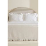 Karaca Home Branley Fırfırlı Çift Kişilik Yatak Örtüsü Takımı Beyaz - 230 x 240 cm