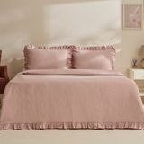 Karaca Home Branley Fırfırlı Tek Kişilik Yatak Örtüsü Takımı Pudra - 160 x 240 cm