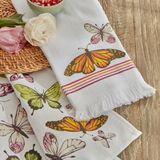 Karaca Home Butterfly Pamuk 2 Parça Mutfak Havlusu - 40 x 60 cm - Beyaz
