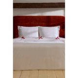 Karaca Home Calia %100 Pamuk Nakışlı Çift Kişilik Nevresim Takımı Beyaz - 200 x 220 cm
