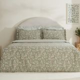 Karaca Home Carlo %100 Pamuk Çift Kişilik Nevresim Takımı Adaçayı - 200 x 220 cm