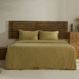 Karaca Home Carmine %100 Pamuk Nakışlı Britli Yıkamalı Çift Kişilik Nevresim Takımı Yeşil - 200 x 220 cm