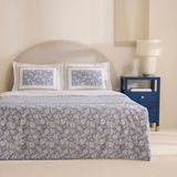 Karaca Home Celerina %100 Pamuk Çift Kişilik Lastikli Çarşaflı Nevresim Takımı Mavi - 200 x 220 cm