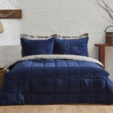 Karaca Home Celina Çift Kişilik 195x215 cm Klasik Desen Günlük Konfor Lacivert Uyku Seti