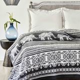 Karaca Home Colmar Antrasit Gri Pamuk 180x220 cm Çift Kişilik Battaniye
