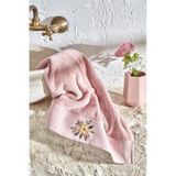 Karaca Home Comfort Touch Pudra 30x50 cm Nakışlı Pamuk Havlu