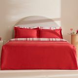 Karaca Home Cool Stripe Çift Kişilik Nevresim Takımı Kırmızı - 200 x 220 cm