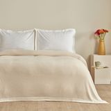 Karaca Home Cool Touch Çift Kişilik Triko Battaniye Bej - 200 x 220 cm