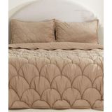 Karaca Home Cowrie Bej Çift Kişilik Luxury Comfort Uyku Seti