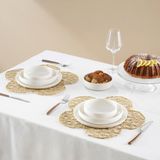 Karaca Home Daisy Amerikan Servisi 2'li Set Naturel - 38 cm - Beyaz