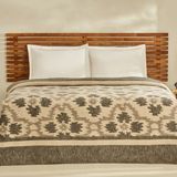 Karaca Home Damask Antrasit Çift Kişilik Pamuklu Battaniye