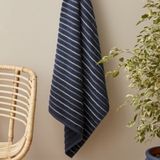 Karaca Home Denim Blue Striped %100 Pamuk 85x150 cm Lacivert Banyo Havlusu