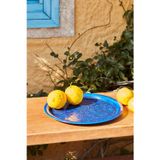 Karaca Home Donna Lacivert 30 cm Dekoratif Tepsi