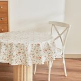 Karaca Home Dora Çiçekli Pvc Masa Örtüsü Turuncu - 140 x 140 cm