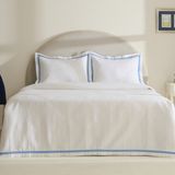Karaca Home Doris %100 Pamuk Çift Kişilik Yatak Örtüsü Takımı Mavi - 230 x 240 cm