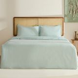 Karaca Home Ella Krep %100 Pamuk Püsküllü Çift Kişilik Nevresim Takımı Mint - 200 x 220 cm