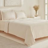 Karaca Home Felves %100 Pamuk Çift Kişilik Nevresim Takımı Bej - 200 x 220 cm