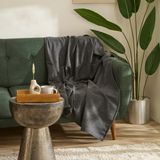 Karaca Home Flanel Throw Tv Battaniyesi Koyu Gri - 120 x 150 cm