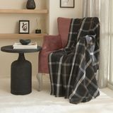 Karaca Home Flanel Throw Tv Battaniyesi Siyah-Gri - Siyah - Gri - 130 x 180 cm