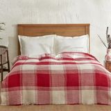 Karaca Home Flow Ekose Tek Kişilik Waffle 160x230 cm Kırmızı Pike Takımı