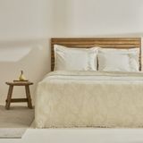 Karaca Home Ginkgo Leaf Müslin Nakışlı Çift Kişilik Pike Takımı Adaçayı