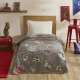 Karaca Home Harry Potter Draco Tek Kişilik Battaniye 160 x 220 cm Antrasit Polyester Doku