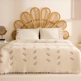 Karaca Home Incanto Brodeli Müslin Çift Kişilik Pike Takımı Vizon