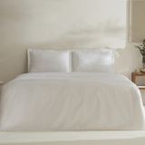 Karaca Home Jemma 120 Tel %100 Pamuk Saten Çift Kişilik Nevresim Takımı Beyaz - 200 x 220 cm