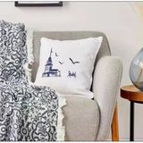 Karaca Home Kız Kulesi İndigo Throw Kırlent Set