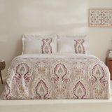 Karaca Home Lemy Pamuk Saten Bordo 200 x 220 cm Çift Kişilik Nevresim Takımı