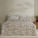 Karaca Home Lilian %100 Pamuk 120 Tel Çift Kişilik Saten Nevresim Takımı - 200 x 220 cm - Beyaz