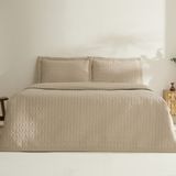 Karaca Home Liora Çift Kişilik Yatak Örtüsü Bej Polyester Kapitone Desenli 230 x 240 cm