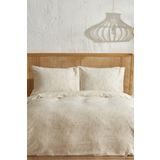 Karaca Home Lotus %100 Pamuk Bej Tek Kişilik Nevresim Takımı