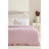 Karaca Home Luka %100 Pamuk Fırfırlı Müslin Tek Kişilik Nevresim Takımı Lila - 160 x 120 cm