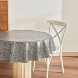Karaca Home Luna Puantiyeli Pvc Masa Örtüsü Antrasit - 140 x 140 cm