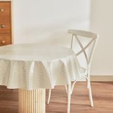 Karaca Home Luna Puantiyeli Pvc Masa Örtüsü Bej - 140 x 140 cm