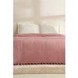 Karaca Home Mady %100 Cotton Waffle Çift Kişilik Tek Pike Pembe