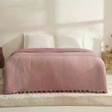 Karaca Home Mady Waffle Çift Kişilik Tek Pike Pembe