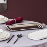 Karaca Home Majesty 45.75x17.75 cm Kulplu Dekoratif Tepsi