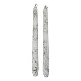 Karaca Home Marble 2'li Beyaz Şamdan Mum