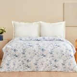 Karaca Home Marisa Çift Kişilik Yatak Örtüsü Mavi %100 Polyester Malzeme ile Şık Tasarım - 200 x 220 cm