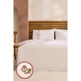 Karaca Home Merletto %100 Pamuk Kanaviçe Nakışlı Çift Kişilik Nevresim Takımı Beyaz - 200 x 220 cm