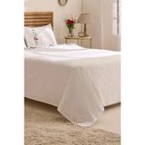 Karaca Home Miretta %100 Pamuk Kanaviçe Nakışlı Çift Kişilik Nevresim Takımı Beyaz - 200 x 220 cm